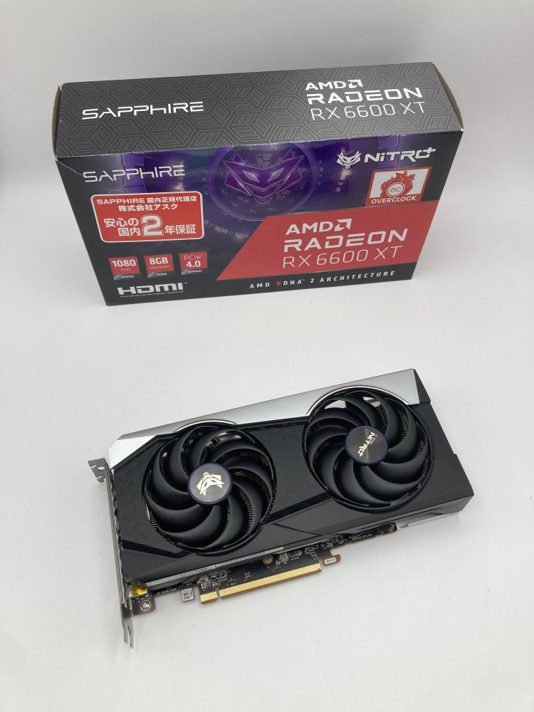 送料無料中古 SAPPHIRE NITRO+ Radeon RX 6600 XT SAPPHIRE NITRO+ AMD Radeon RX 6600 XT GDDR6 8GB Graphics
