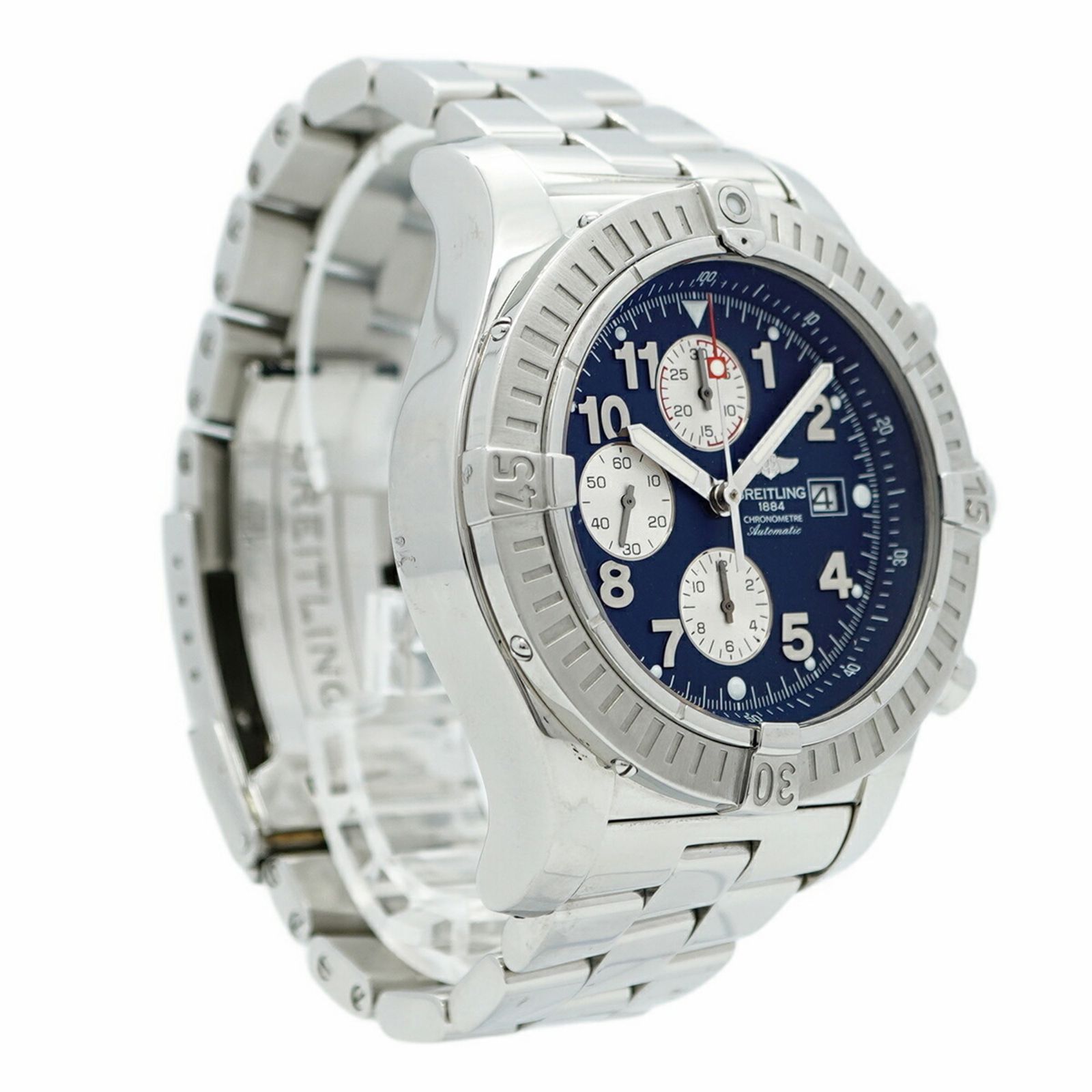 ブライトリング スーパーアベンジャー A 13370 ネイビー文字盤腕時計 メンズ 自動巻き時計 腕時計(アナログ) 時計