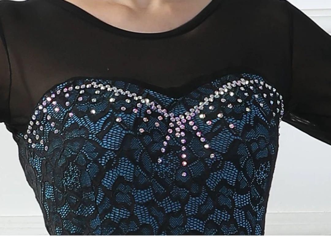 新品 25新作人気ストーン付きスタンダード練習着ワンピース後ろ