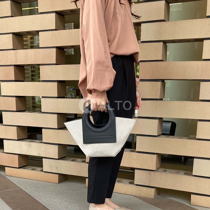 ★超特価・正規品★HEREU★ミニカラートートバッグ WBS21CAMI001 HEREU】ミニ カラ トートバッグ ベージュ ブラック (HEREU