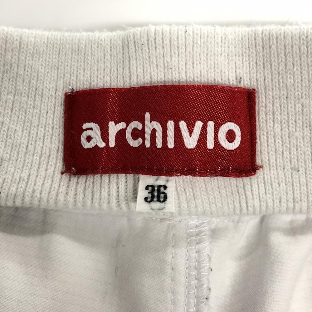 アルチビオ ショートパンツ 白 ウエストライン レディース 36(S