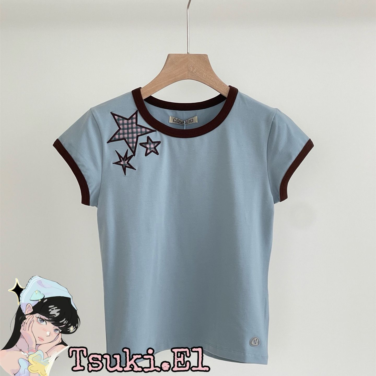 初売りセール 新品 韓国 COYSEIO コイセイオ TRIPLE STAR RINGER TEE 人気 星 トップス