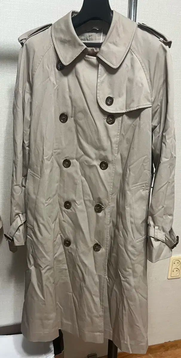イタリア ベージュ ダブル トレンチコート