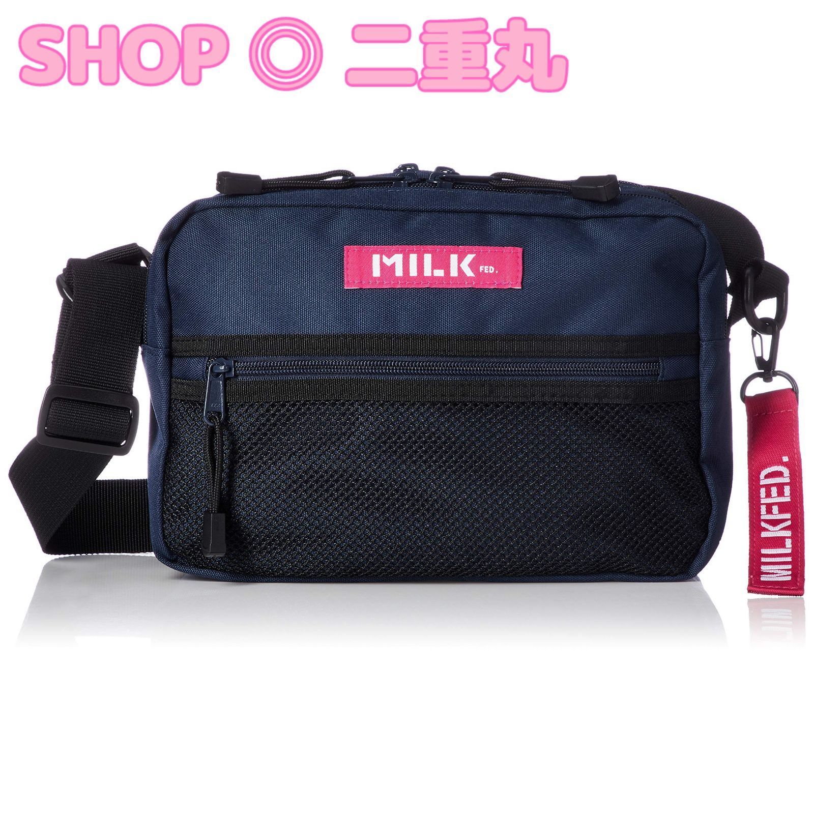 [ミルクフェド] ショルダーバッグ SHOULDER WIDE BAG MESH POCKET 03182087