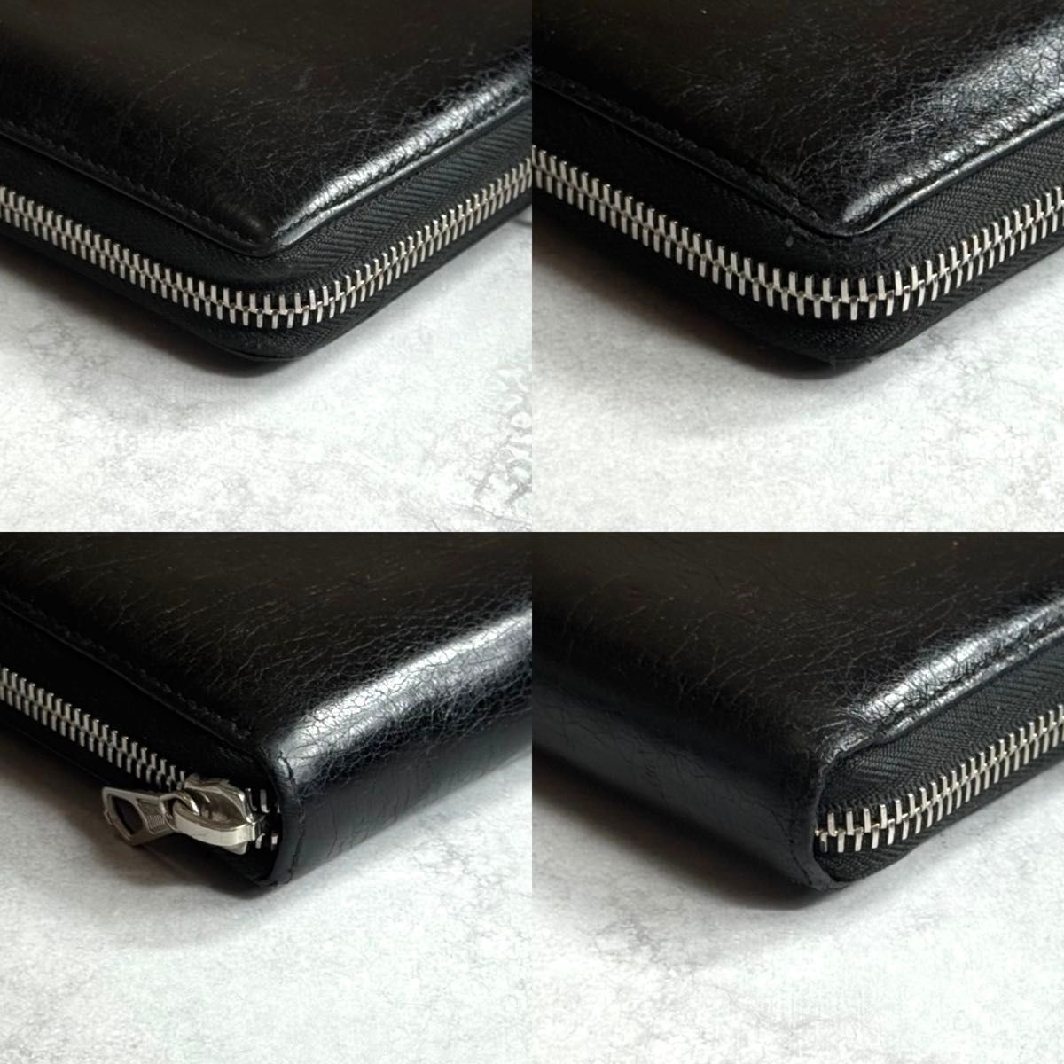 美品】バレンシアガ 長財布 エッセンシャル ジップアラウンド