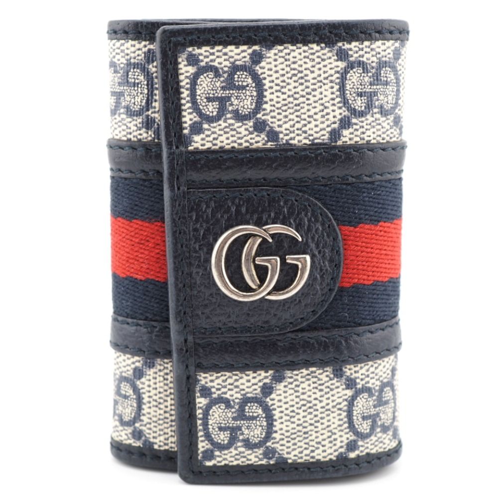 グッチ GUCCI キーケースrn GGスプリーム シェリーライン 603732 ネイビー-