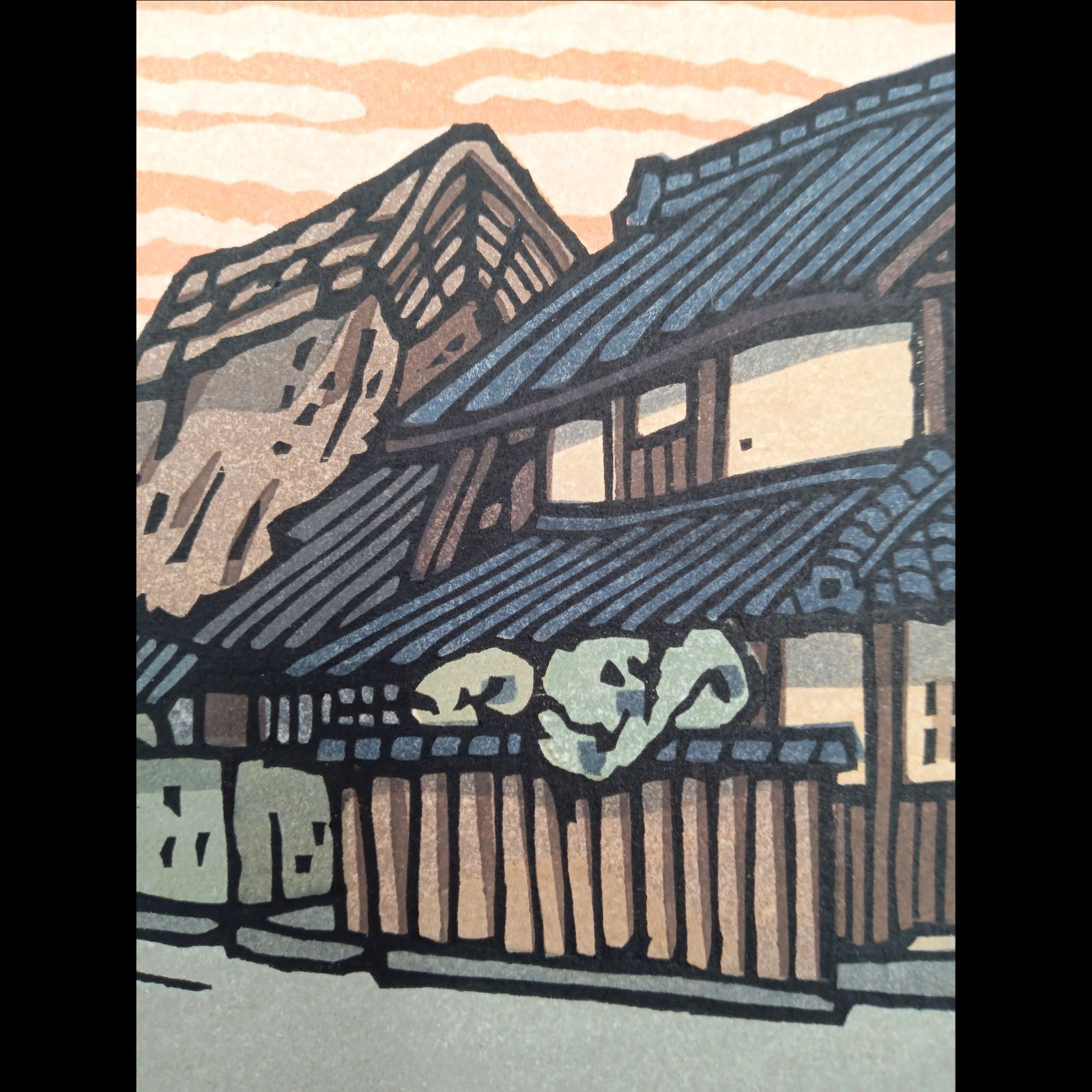 西嶋勝之　木版画　直筆サイン　版画　和風　狸 西嶋勝之 木版画 直筆サイン 版画 和風 狸 - メルカリ