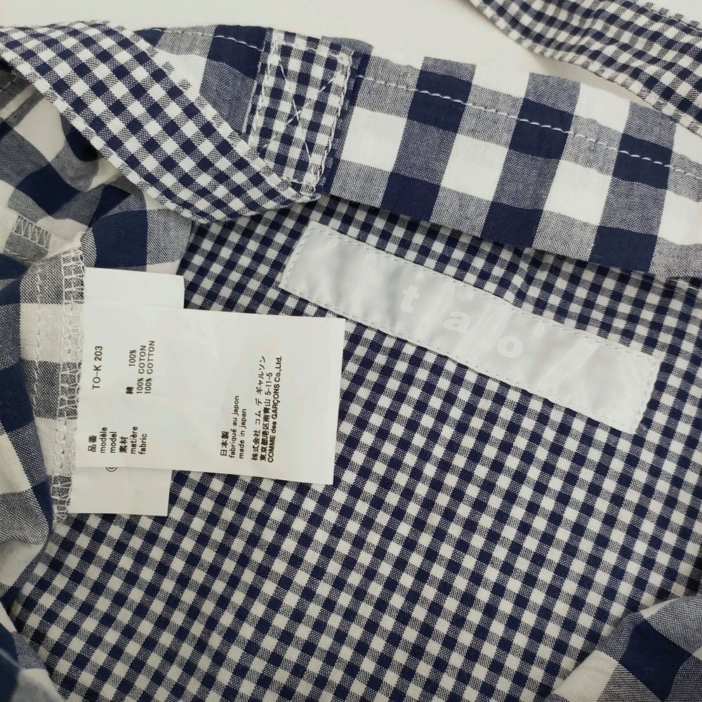 Tao コムデギャルソン　綿ギンガムプリントトートバッグ Tao コムデギャルソン 綿ギンガムプリントトートバッグ COMME