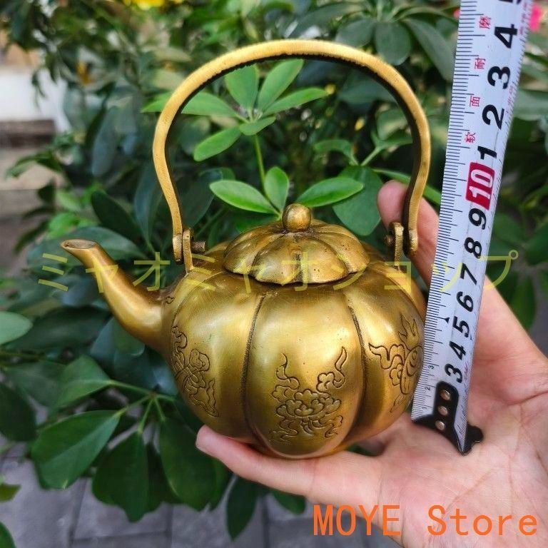 銅器 南瓜酒壺 茶壺 茶道具 茶道 工芸品 美術品 置物 銅器 南瓜酒壺 茶壺 茶道具 茶道 工芸品 美術品 置物