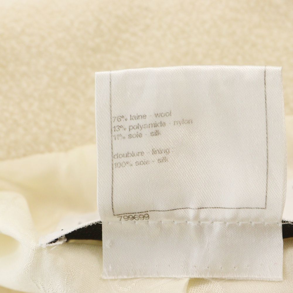 CHANEL (シャネル) ジャケット アイボリー ウール ココマーク×ライン  