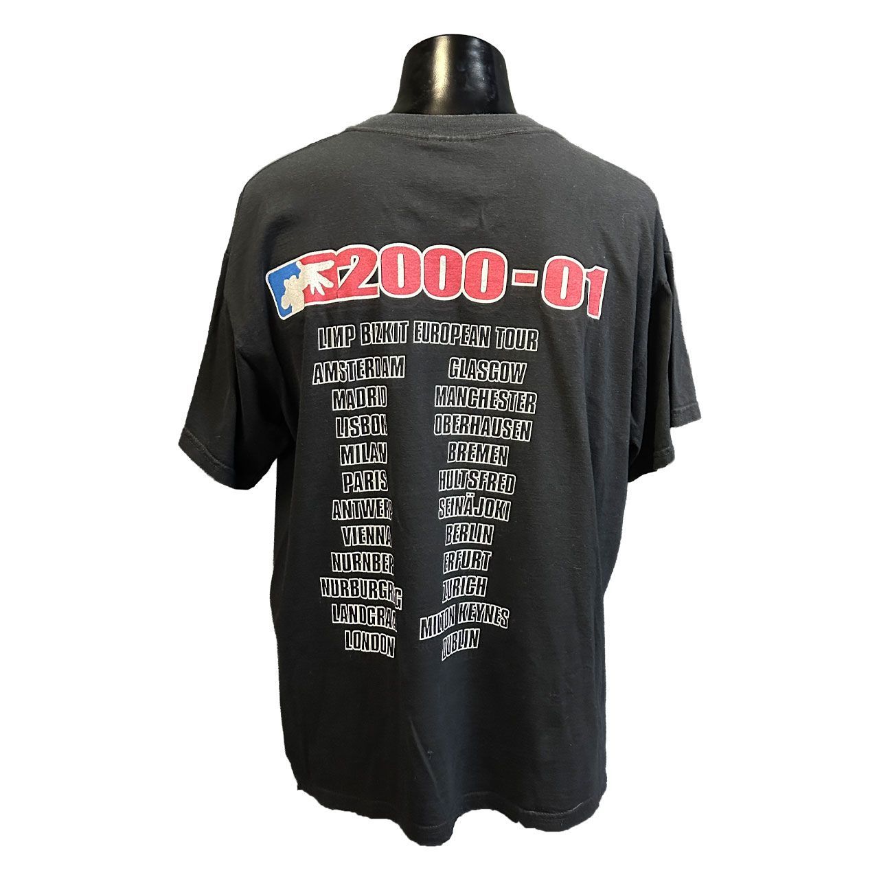 LIMPBIZKIT 2001年 ツアーTシャツ XL リンプビズキット LIMP BIZKIT】リンプ・ビズキット 2000-01 Tour Tシャツ 黒 L