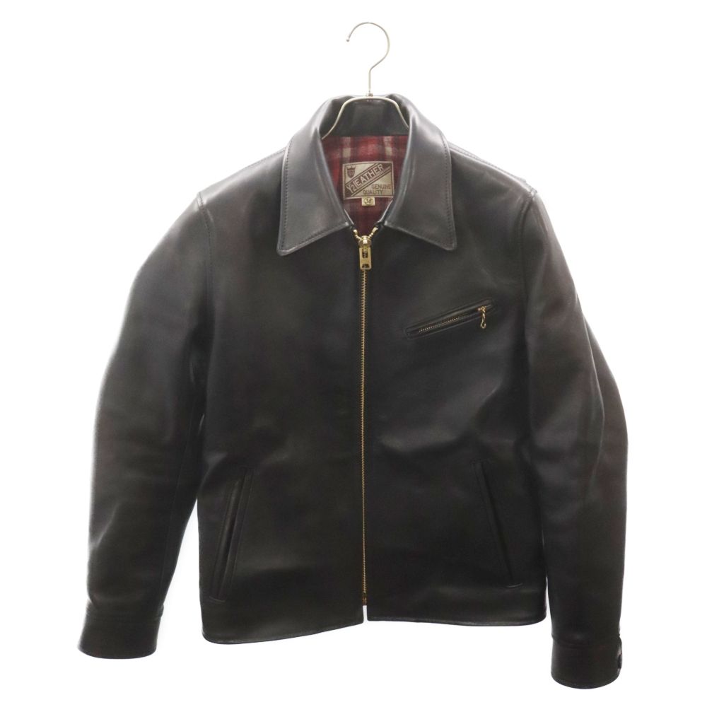 Y'2 LEATHER (ワイツーレザー) Horse Single Riders Jacket ホース シングル ライダースレザージャケット HVR-42 ブラック