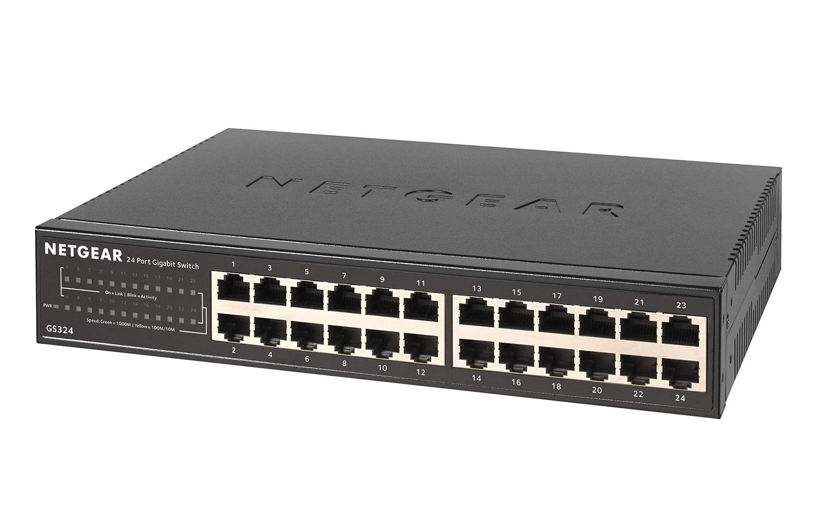 ネットギア NETGEAR スイッチングハブ 24ポート 1G 金属筐体 静音ファンレス メーカー3年保証 アンマネージスイッチ GS324-200JPS 24ポート
