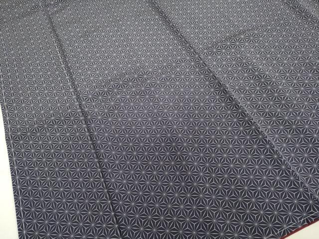 平和屋着物●上質な小紋　麻の葉文様　やまと誂製　正絹　逸品　未使用　DAAV3114du 平和屋着物○上質な小紋 麻の葉文様 やまと誂製 正絹 逸品 未使用