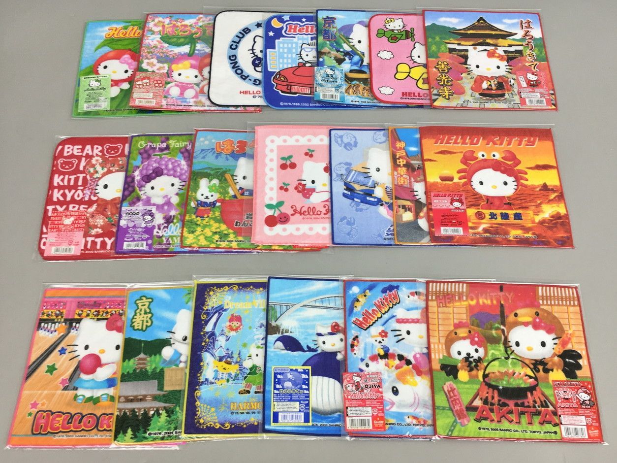 値下げ中！　ハローキティ　岩手限定プチタオル　地域限定　地方限定　12枚セット はろ ハローキティ ご当地キティ ハンドタオル サンリオ プチタオル