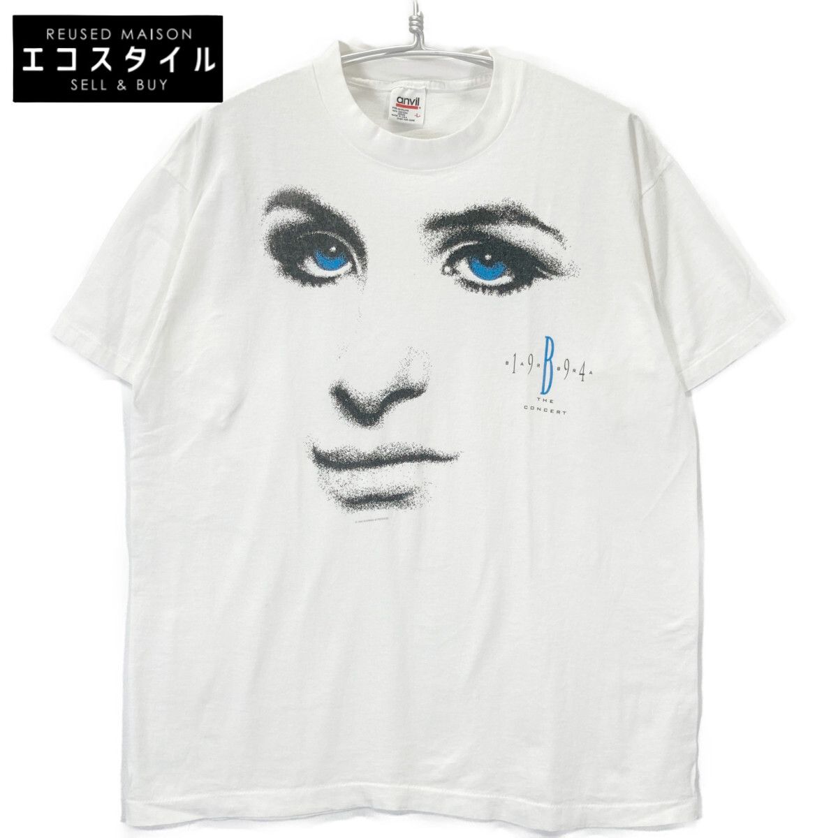 anvil アンビル 90 S ホワイト Barbra Streisand Tシャツ L