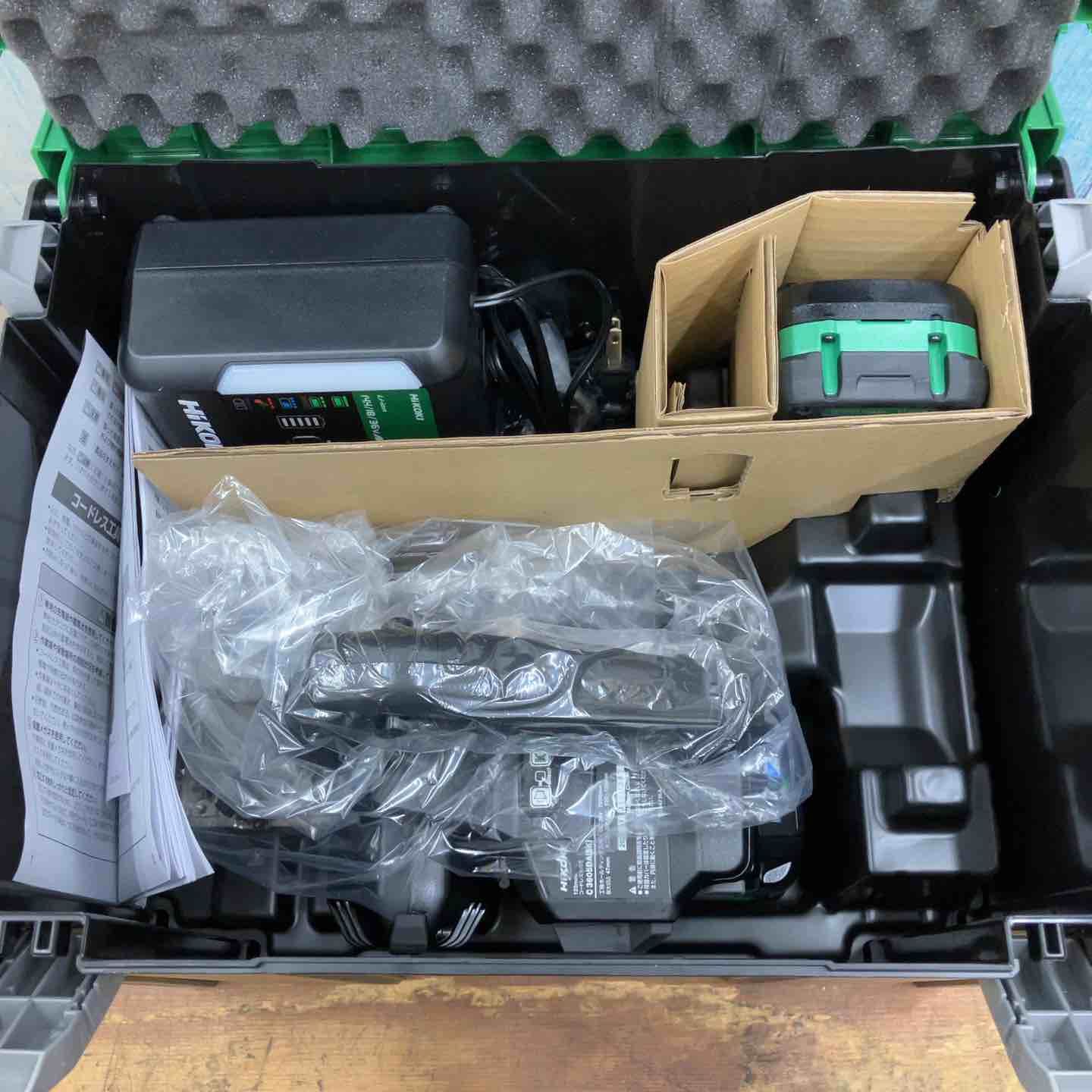 ハイコーキ HIKOKI 旧 日立工機 コードレス丸のこ C3605DA SK 2XPBSZ ストロングブラック 36V 165mm 純正 マルチボルトバッテリー2個付き 柏店