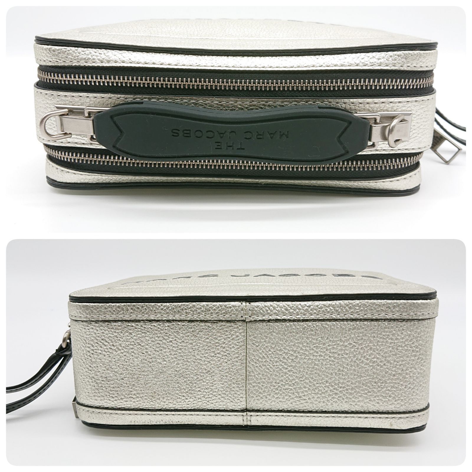 大幅再値下げ 新品レア☆ MARC JACOBS THE BOX シルバー Marc Jacobs The Box 20 Bag Leather Double Zip Crossbody