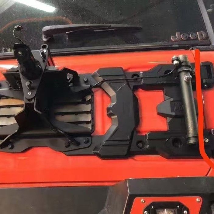 適用18-23 JEEP ラングラー JL 強化スパアタイヤヒンジブラケット DKM製 リアゲート荷重補強ヒンジ