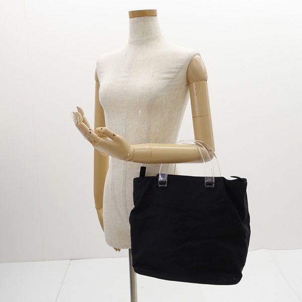 PRADA / プラダ □ハンドバッグ テスート ブラック プラステック