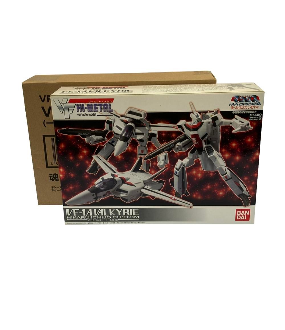 美品 超時空要塞マクロス 愛おぼえていますか フィギュア VF-1Aバルキリー 一条輝機 VF Hi-METAL バンダイ
