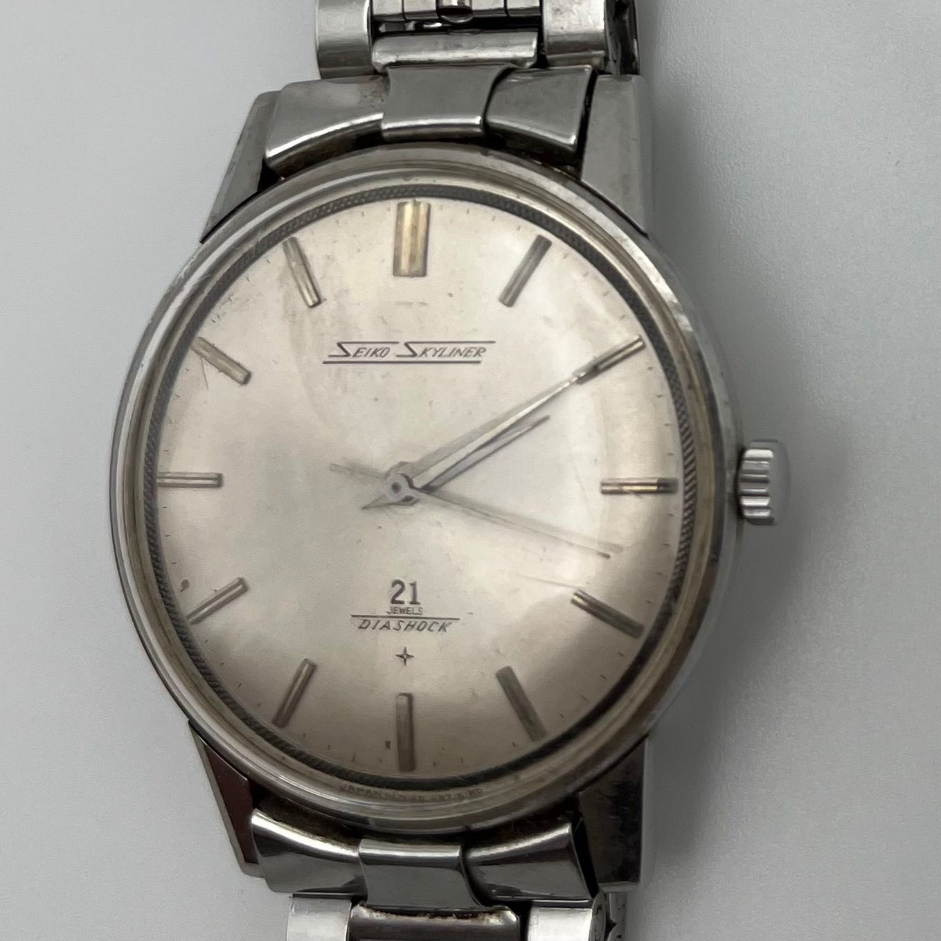 中古】SEIKO/SKYLINER DIASHOCK 21 JEWELS/セイコー/シルバー