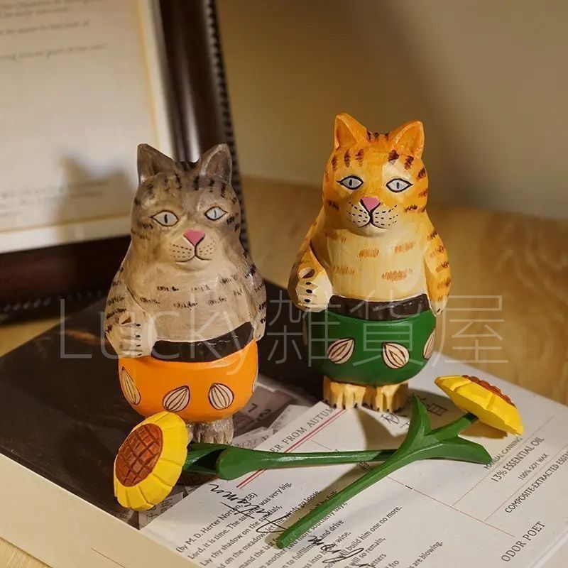 置物 マジェスティック アラビアンキャット 2体セット ライトブルー