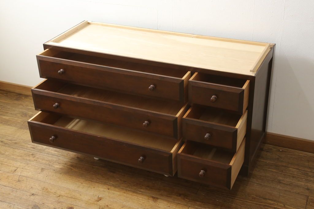 ☆事前問合せ必須☆ 松本民芸家具 チェスト 中古 天板リメイク サイド