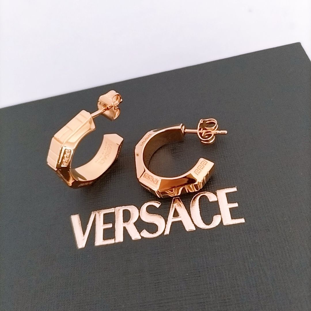新品未使用】VERSACE グレカ キルティング ピアス ヴェルサーチェ 