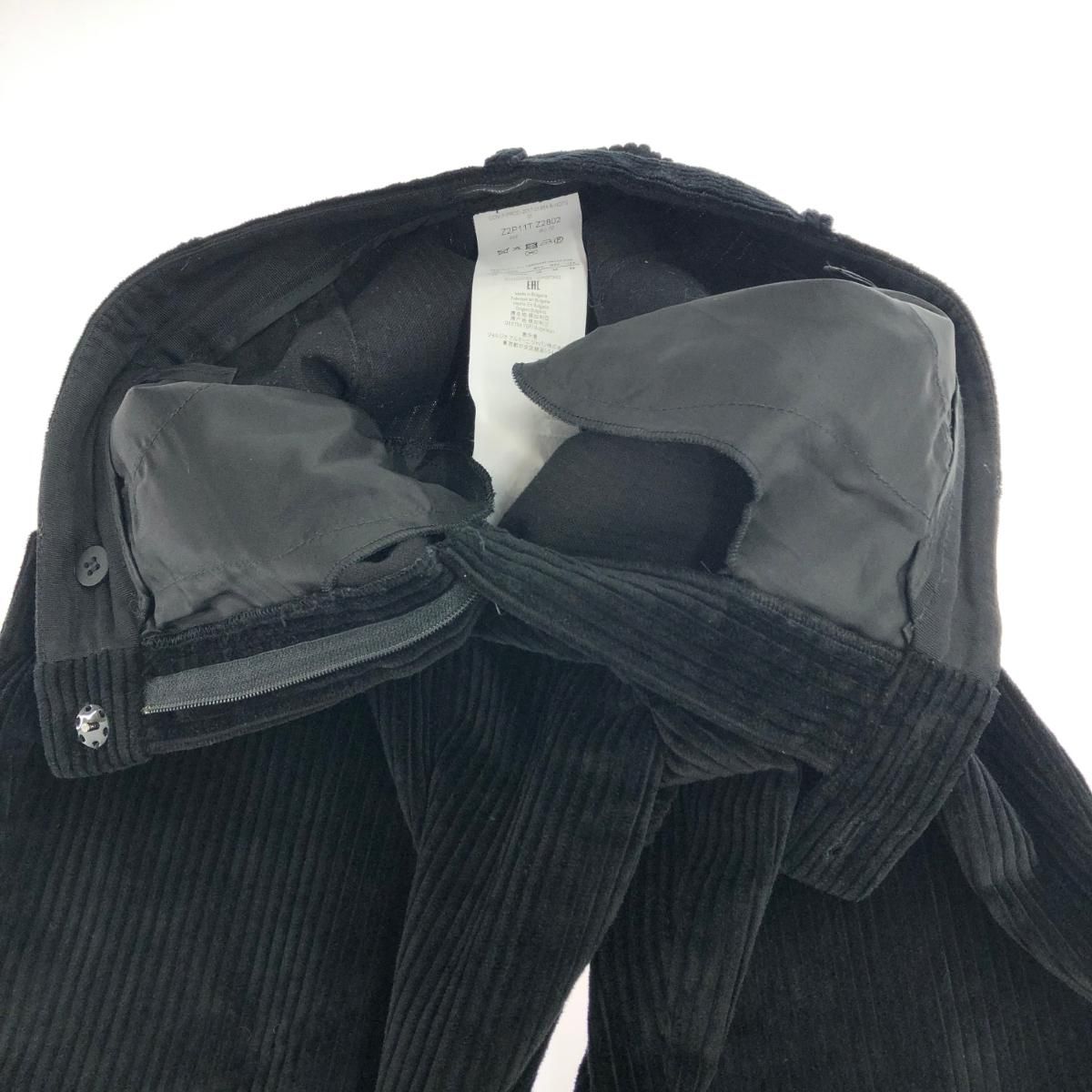 良好 EMPORIO ARMANI エンポリオアルマーニ タック入りコーデュロイ パンツ サイズ:38  ブラック  メンズ 　240002230885 良好 EMPORIO ARMANI エンポリオアルマーニ タック入りコーデュロイ