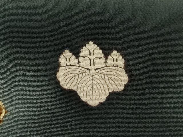 平和屋本店■極上　アンティーク　大正ロマン　振袖　駒刺繍　宝船飛鶴文　黒地　暈し染め　金彩　逸品　CZAA3246s5 平和屋本店□極上 アンティーク 大正ロマン 振袖 駒刺繍 宝船飛鶴文