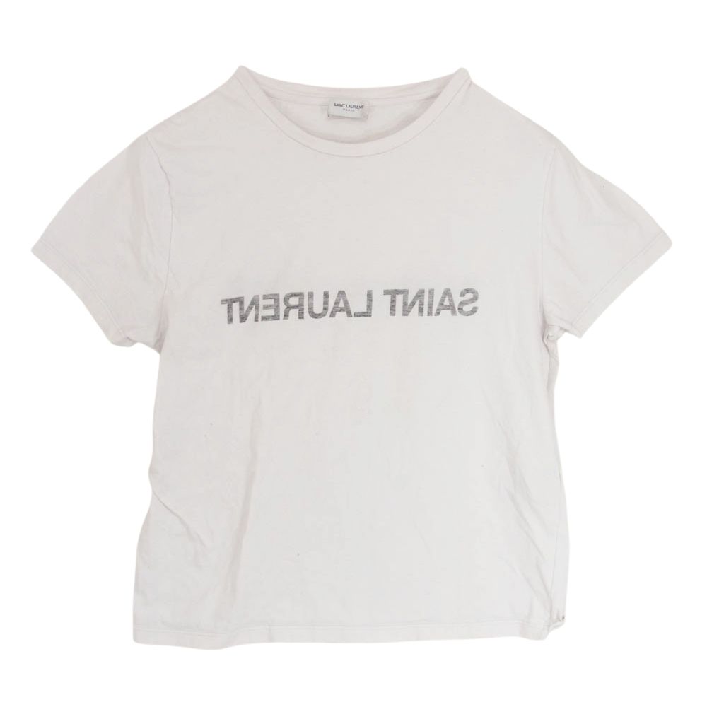 SAINT LAURENT サンローラン 663278 Y376HE REVERSE LOGO T-SHIRT 