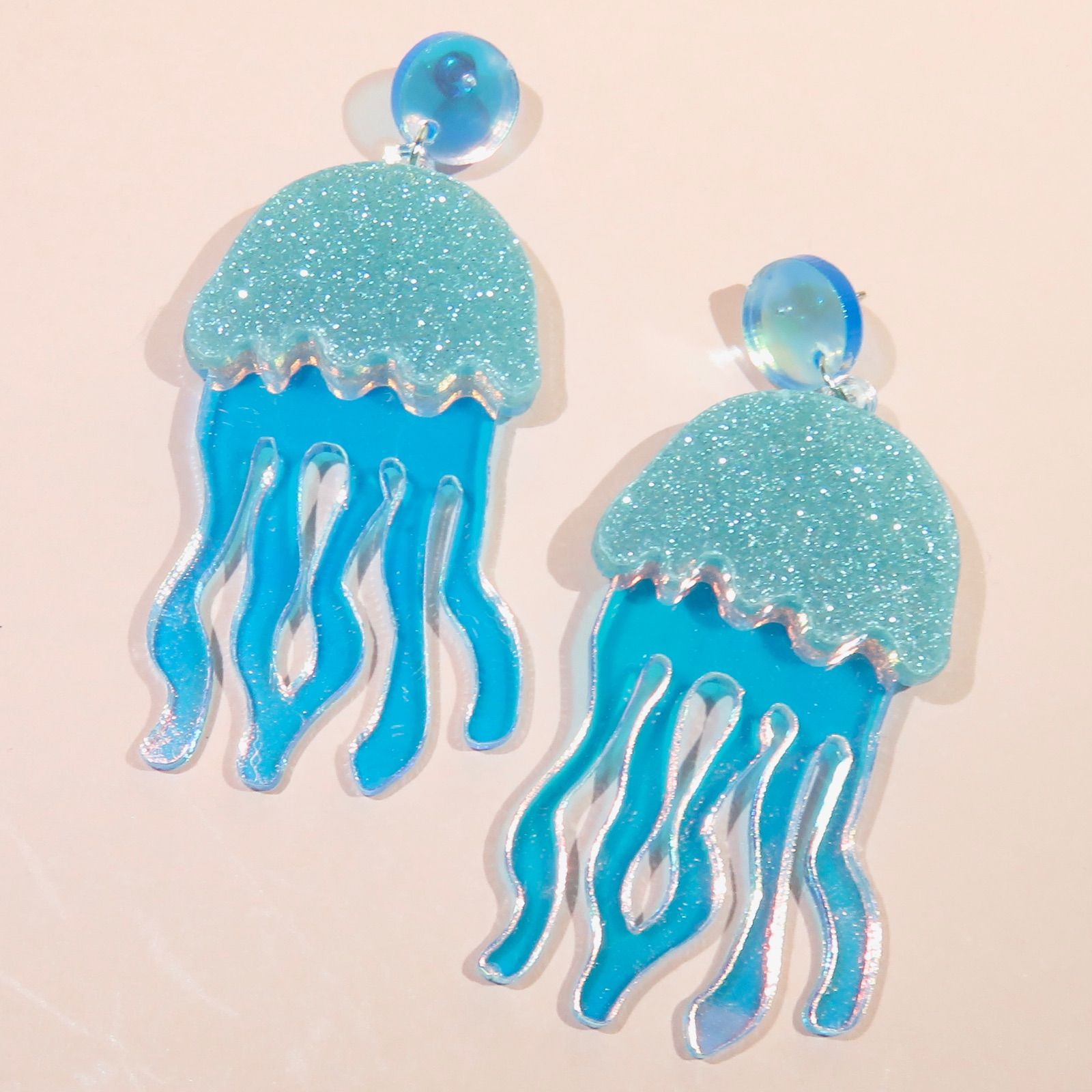 くらげ ピアス アクセサリー 個性派 クラゲ クリア ラメ
