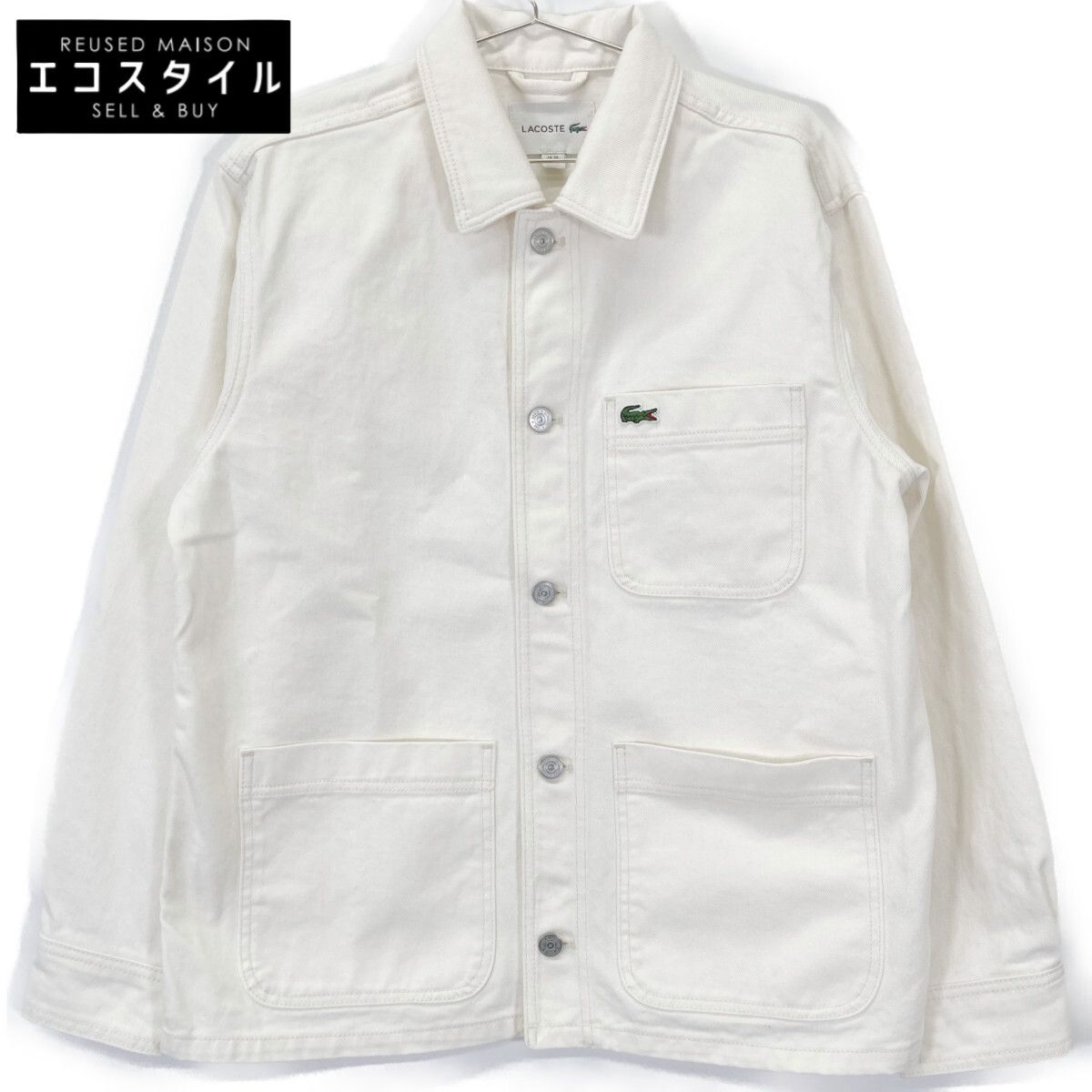 Lacoste ラコステ CH2601 ﾎﾜｲﾄ ﾍﾋﾞｰｵﾝｽﾃﾞﾆﾑｼﾞｬｹｯﾄ US S M