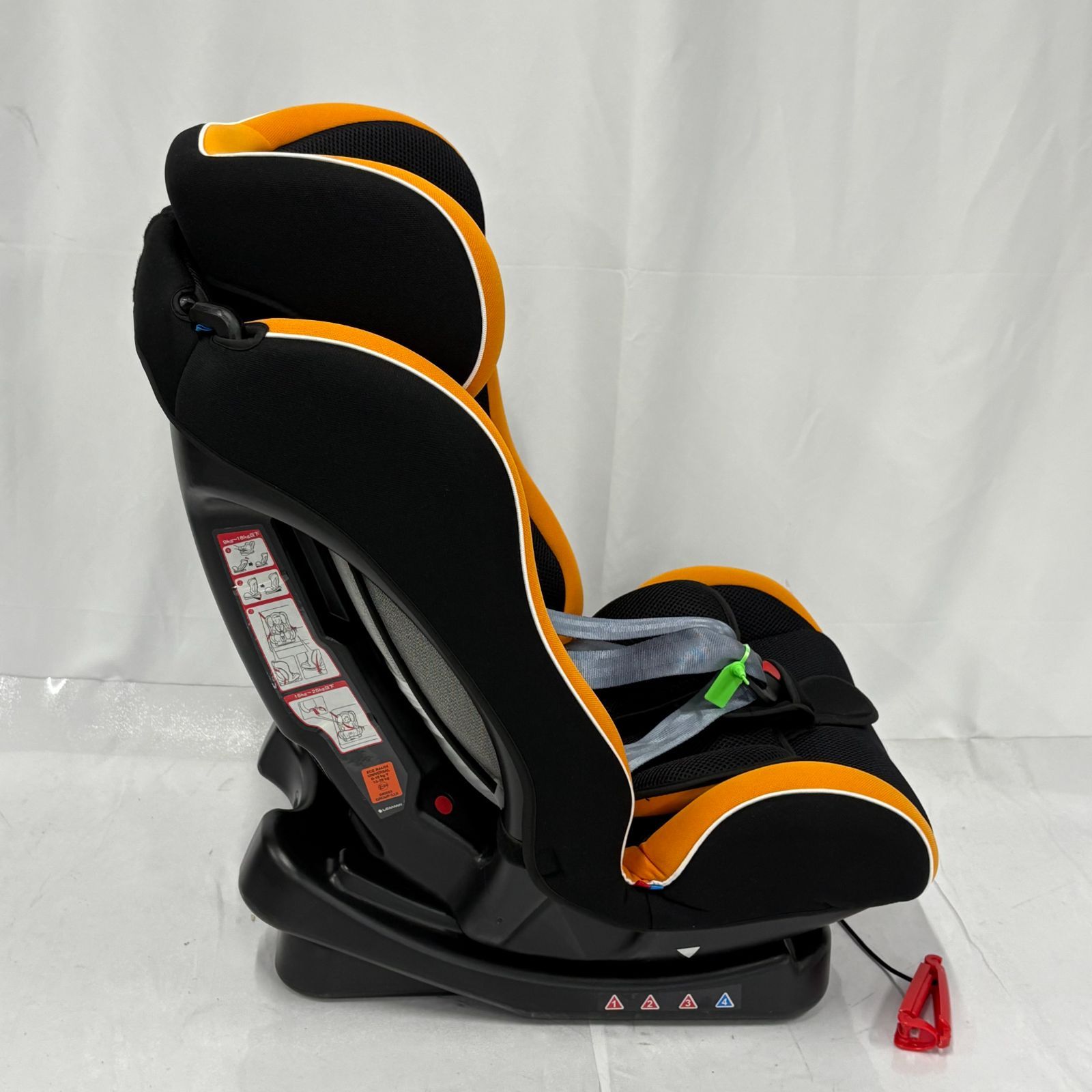 リーマン カイナ チャイルドシート ベビー ブラック オレンジ LEAMAN（リーマン） カイナビットターンISOFIX2 ココアネイビー