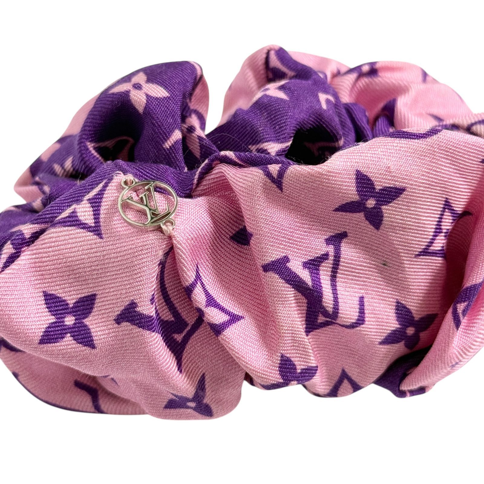 叶える ルイヴィトン レディース シュシュ ヘアゴム ヘアバンド ピンク パープル 【保障できる！】