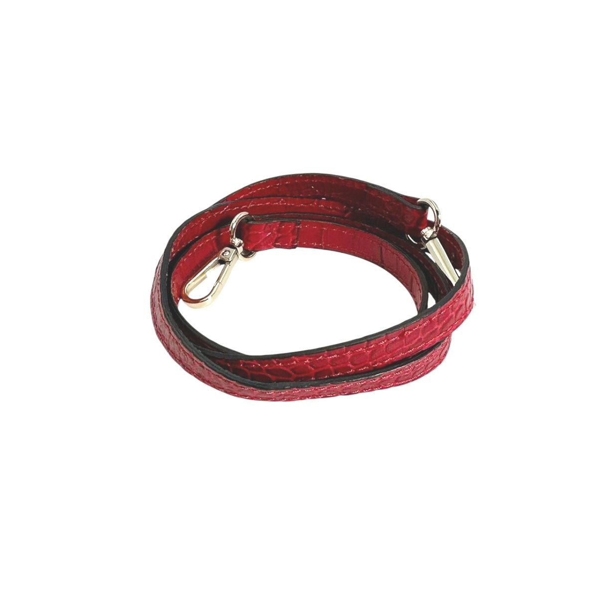 クロコダイル  ハンドバッグ レッド  CROCODILE ショルダー 型押しクロコ クロコダイル ハンドバッグ レッド CROCODILE ショルダー 型押しクロコ