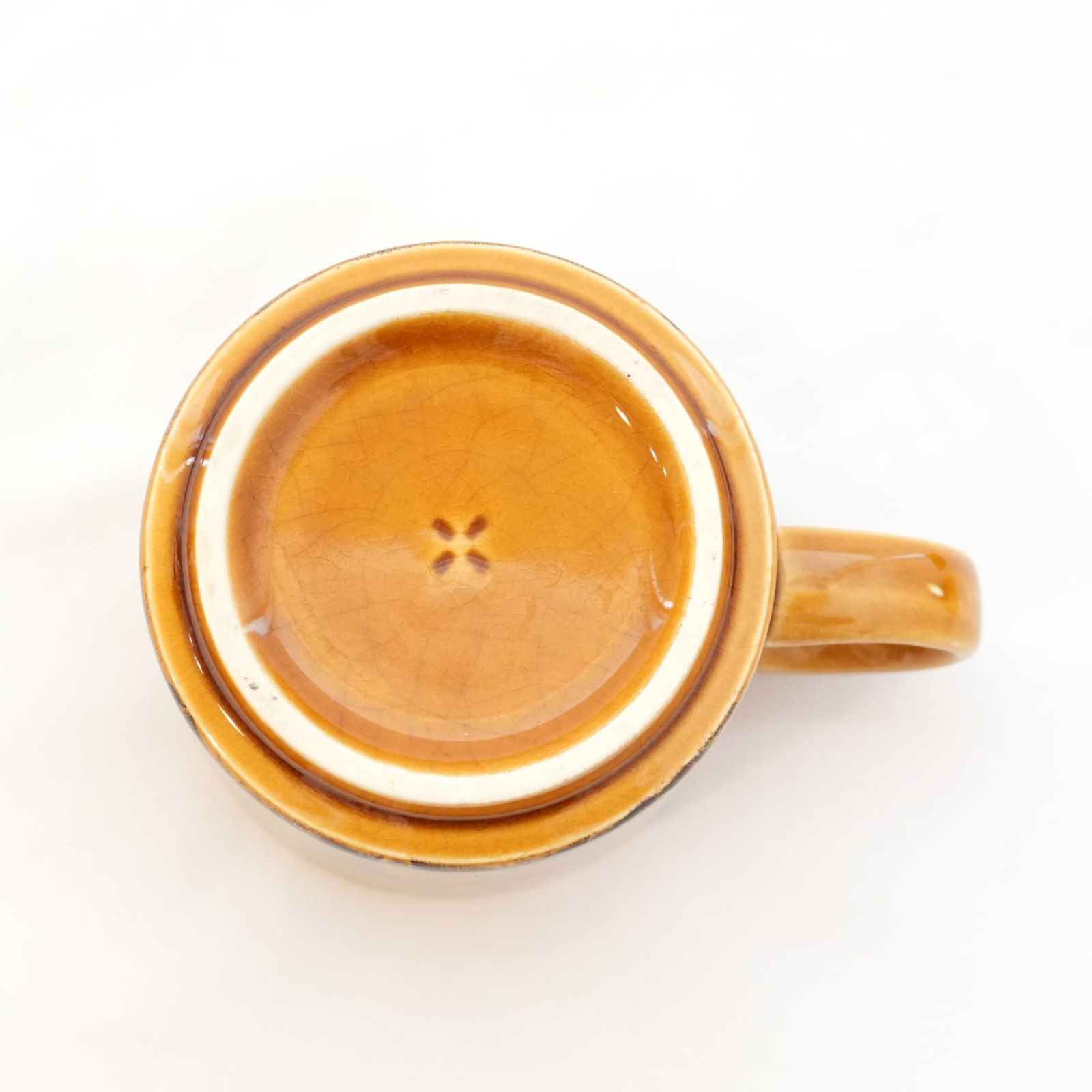 KO]未使用 コーヒーカップ&ソーサー 貫入 3客セット 昭和レトロ