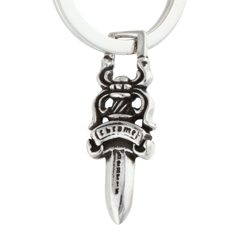 高品質！高重量！クラシック　キーチェーン　ショートキーリングダガーシルバー925 高品質！高重量！クラシック キーチェーン ショートキーリングダガー