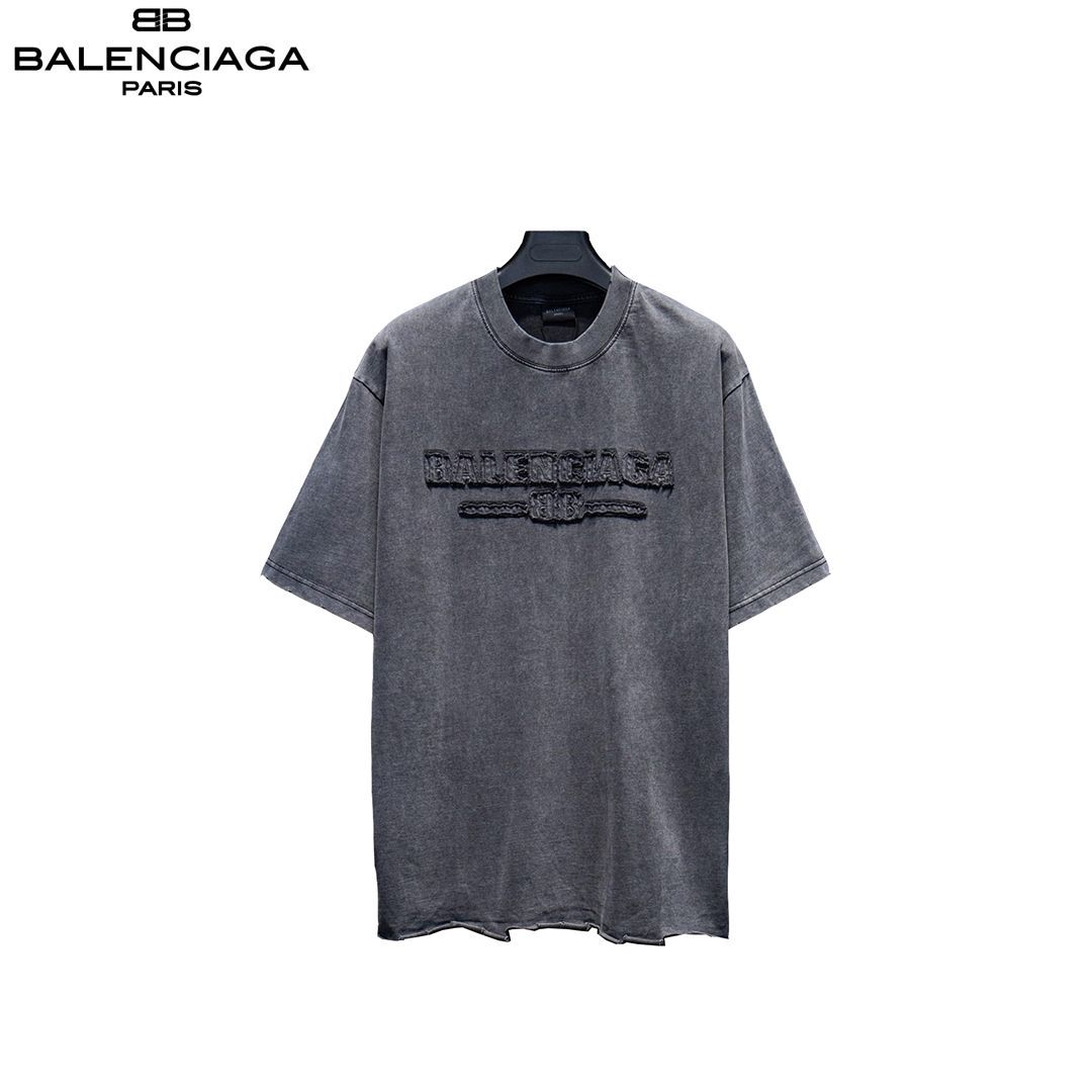 BALENCIAGA デジタル時計風Tシャツ ブラック