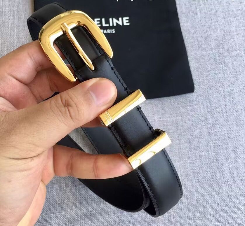 新品未使用CELINEベルト トリオンフ カーフスキン80 ブラック黒 - メルカリ