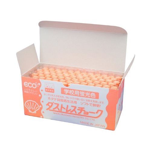 まとめ買い 日本理化学 ダストレス 学校用蛍光色 橙 72本入 DCK-72-RG ×3セット