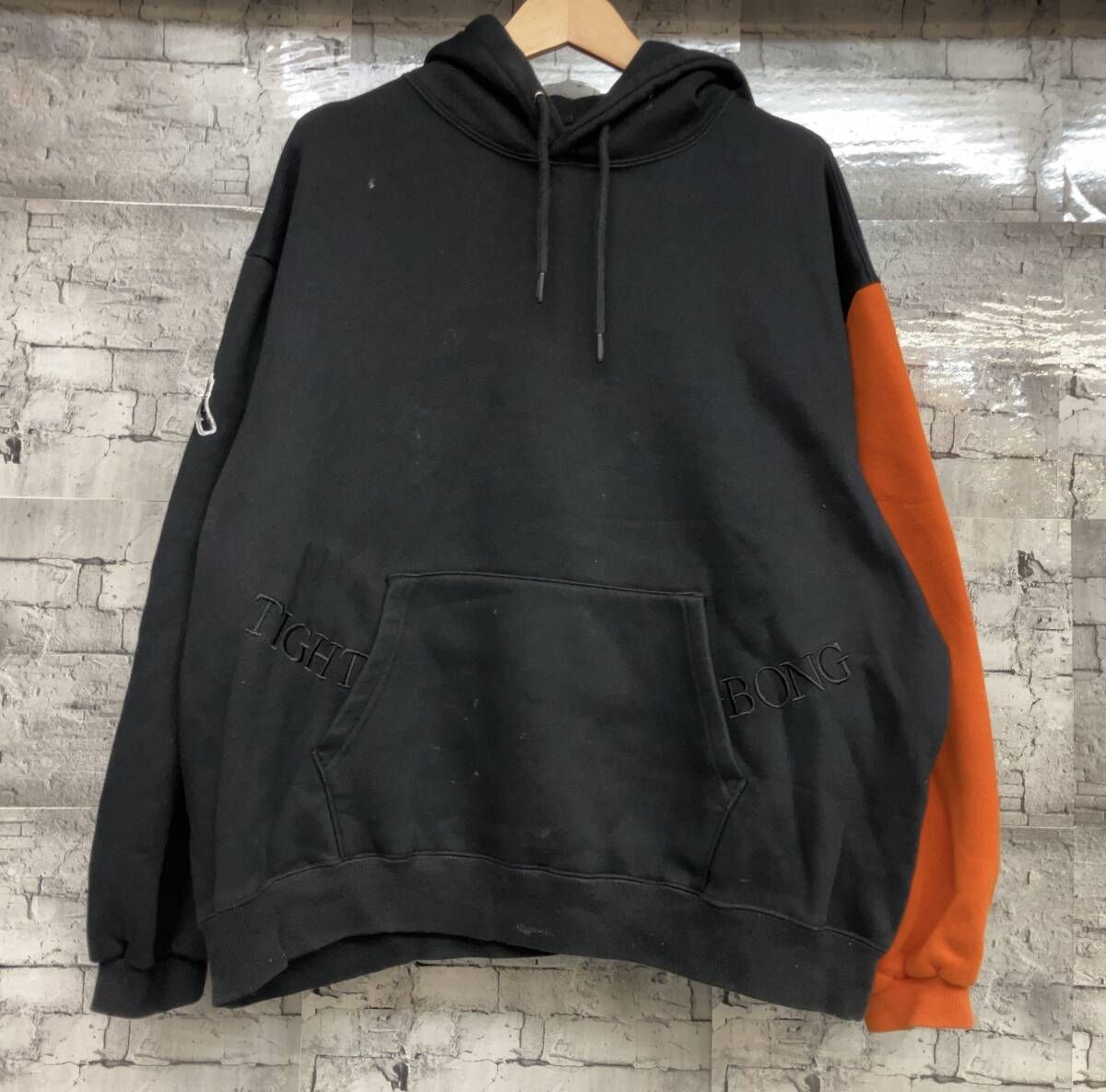 TIGHTBOOTH × KILLER BONG タイトブース CYBORG HOODIE フーディー パーカー プルオーバー サイズL ブラック オレンジ
