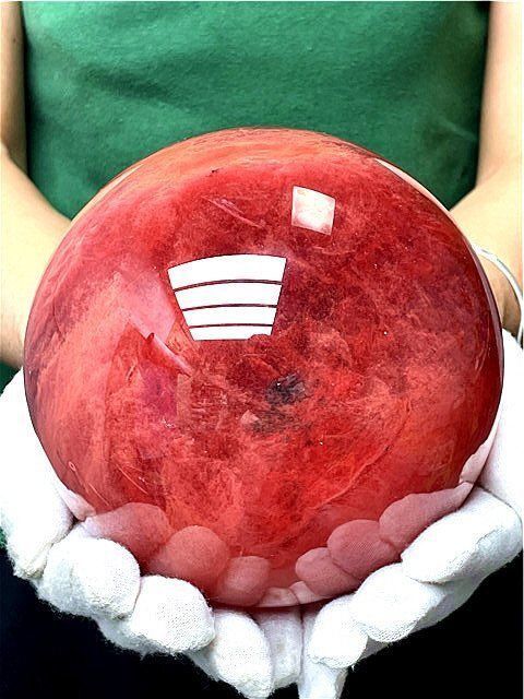 超大直径約:127mm 2985g超綺麗☆赤水晶丸玉B87E1/130E17B - メルカリ