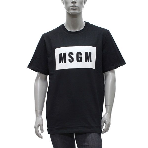 エムエスジーエム MSGM ボックスロゴ Tシャツ【ブラック】 2000MM520 