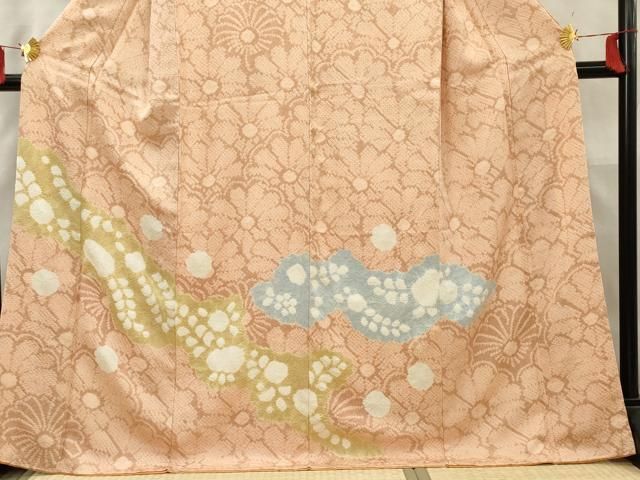 平和屋着物○訪問着 絞り 辻が花 流水花文 暈し染め 金彩 正絹