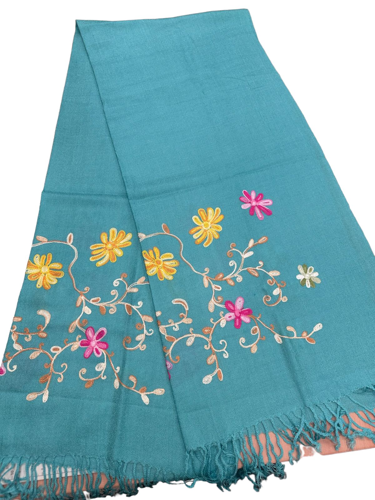 ターラブランカ　刺繍　ストール　ロイヤルブルー　マフラー　ファリエロサルティ ターラブランカ 刺繍 ストール ロイヤルブルー マフラー