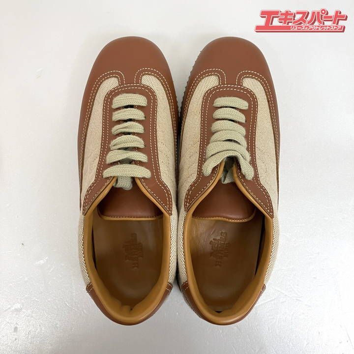 中古美品】 エルメス HERMES クイック ローカット スニーカー 37サイズ 