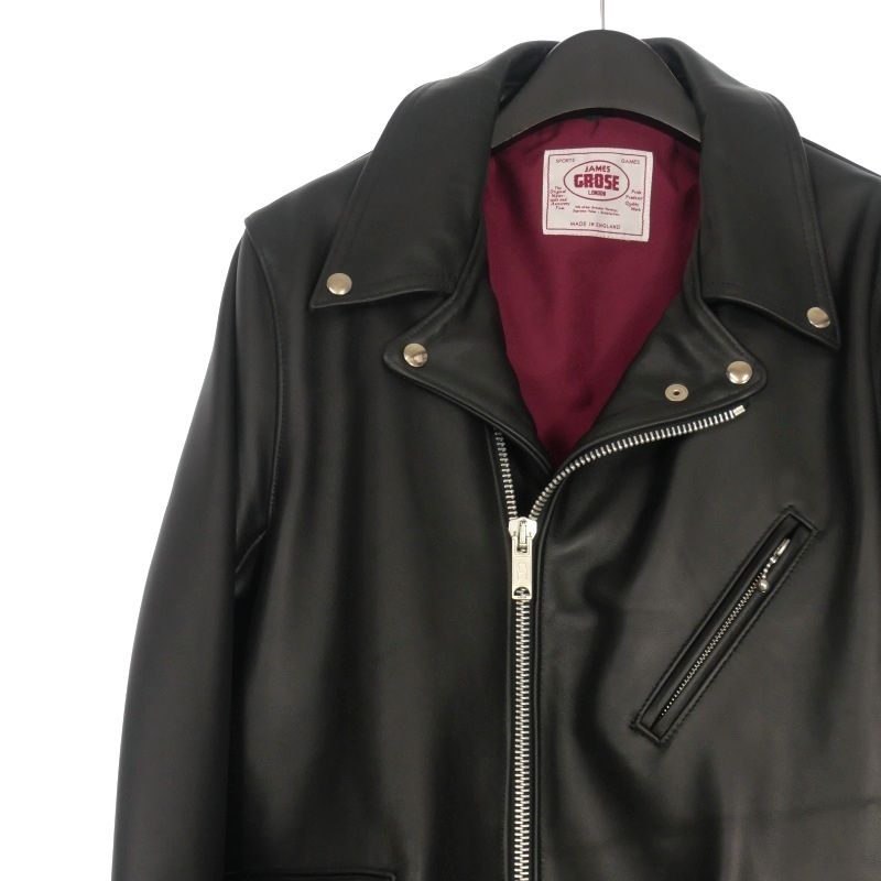 専用　JAMES GROSE KANSANブラック ダブルライダースジャケット BLACK COMME des GARÇONS ライダースジャケットXL - メルカリ
