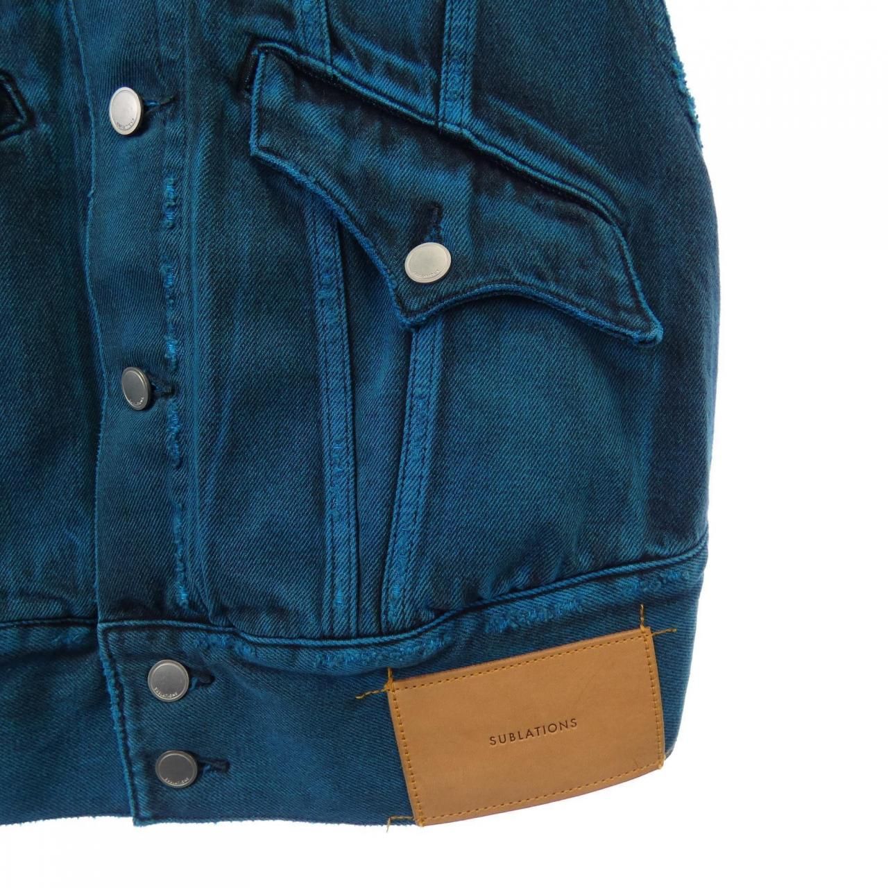 SUBLATIONS ベスト SUBLATIONS サブレーションズ ベスト DENIM DOCKING TAILORED VEST